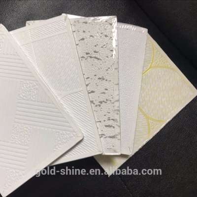 Factory Supply Fireproof PVC Paper Laminated Gypsum False Ceiling Tiles